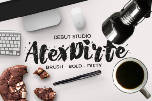 AlexDirte: A Gritty Brush Typeface for Editorial Design