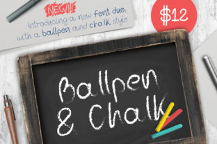 Ballpen and Chalk Font for Handmade Branding