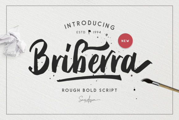 Briberra Script Font for Bold Handmade Designs