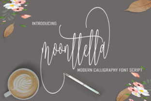 Moonttella: A Modern Script Typeface for Editorial Design