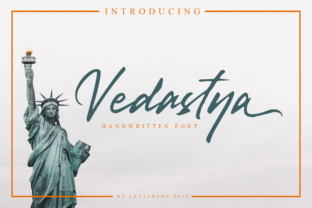 Vedastya Script Typeface for Editorial Design