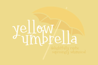 Yellow Umbrella Typeface for Rustic Web Design